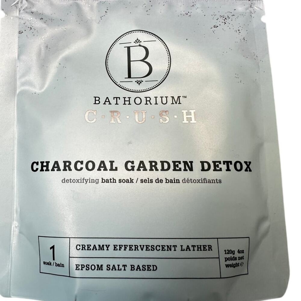 Bathorium CRUSH Charcoal Garden Detox Bath Soak 120g 4oz New Sealed